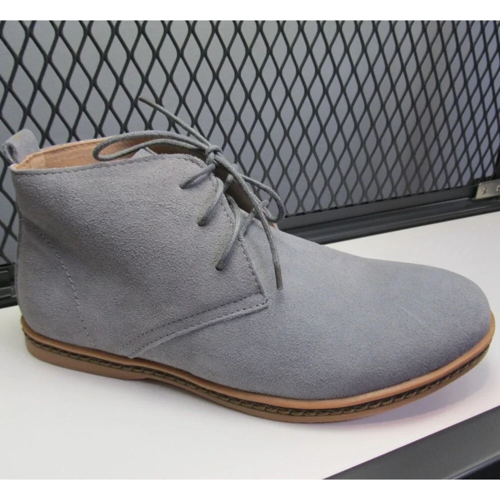 Parrazo Men’s Classic Chukka Desert Boots 6.5 Grayish Blue Suede Ankle Boot